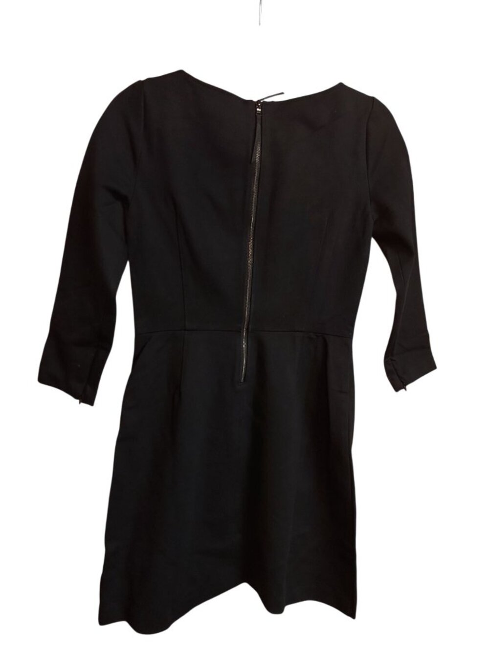 Spanx Black Perfect Shift Dress S/P 3/4 Sleeve Zip Back Classic Fit - Picture 2 of 9